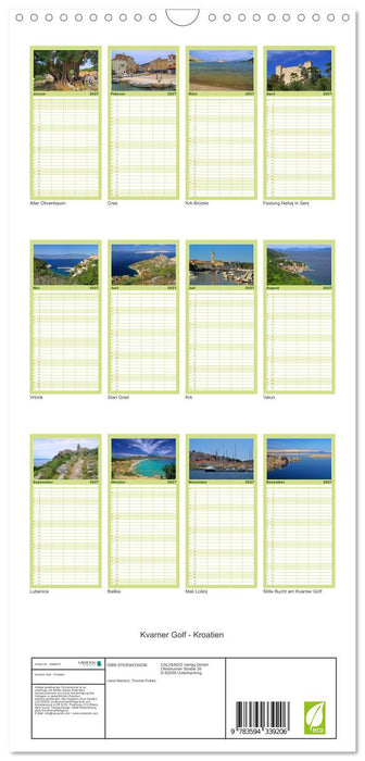 Kvarner Golf - Kroatien (CALVENDO Familienplaner 2027)