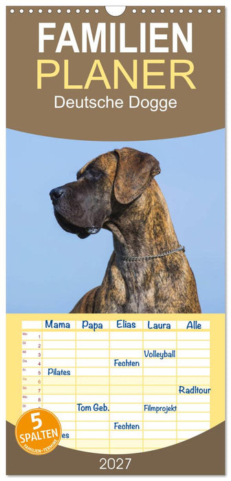 Deutsche Dogge (CALVENDO Familienplaner 2027)