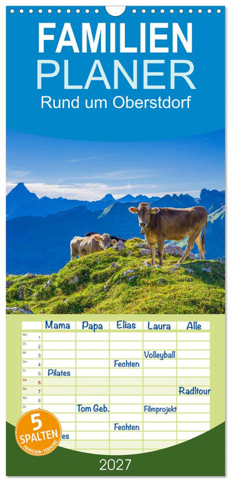 Rund um Oberstdorf (CALVENDO Familienplaner 2027)