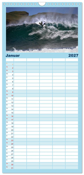 Faszination Surfen (CALVENDO Familienplaner 2027)