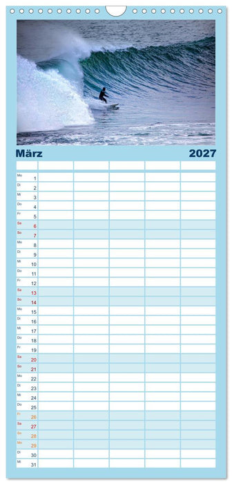 Faszination Surfen (CALVENDO Familienplaner 2027)