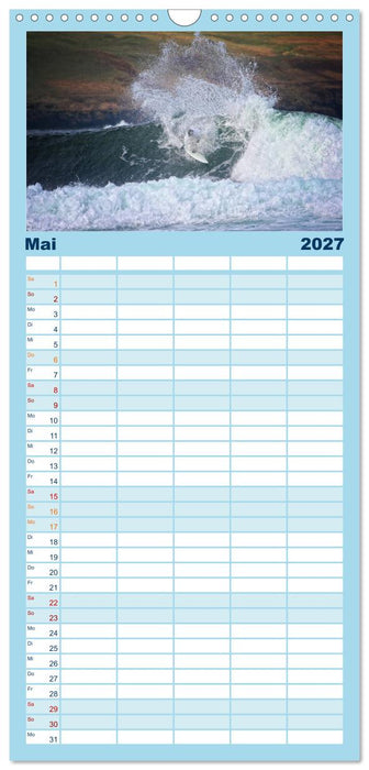 Faszination Surfen (CALVENDO Familienplaner 2027)
