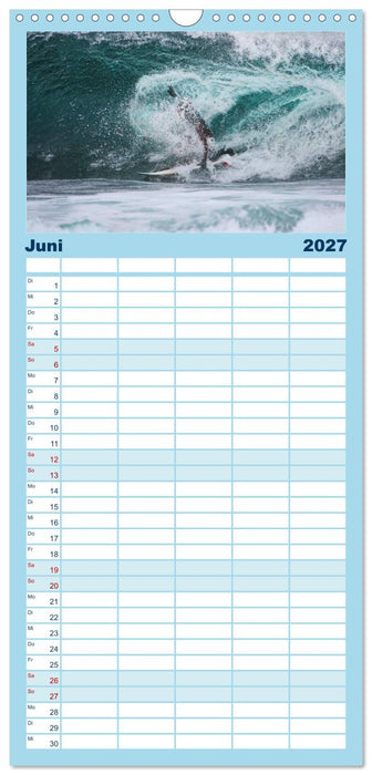 Faszination Surfen (CALVENDO Familienplaner 2027)