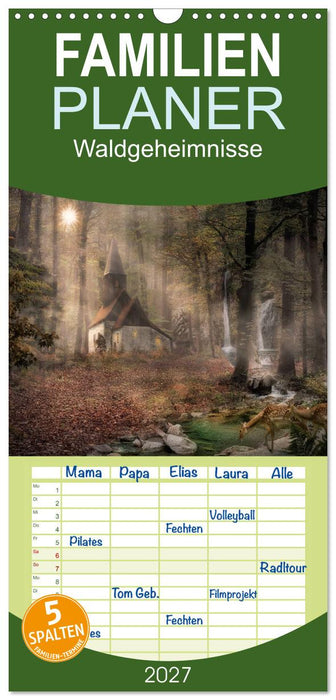 Waldgeheimnisse (CALVENDO Familienplaner 2027)