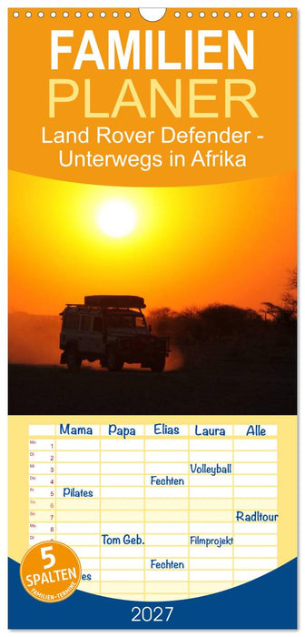Land Rover Defender - Unterwegs in Afrika (CALVENDO Familienplaner 2027)