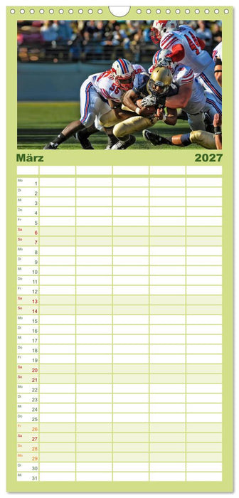 American Football - athletisch und riskant (CALVENDO Familienplaner 2027)