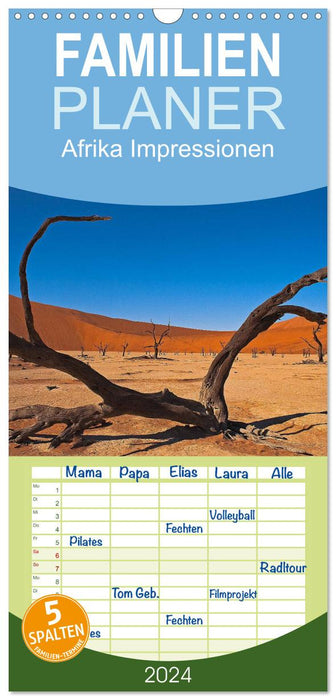 Afrika Impressionen. NAMIBIA - SÜDAFRIKA - BOTSWANA (CALVENDO Familienplaner 2027)