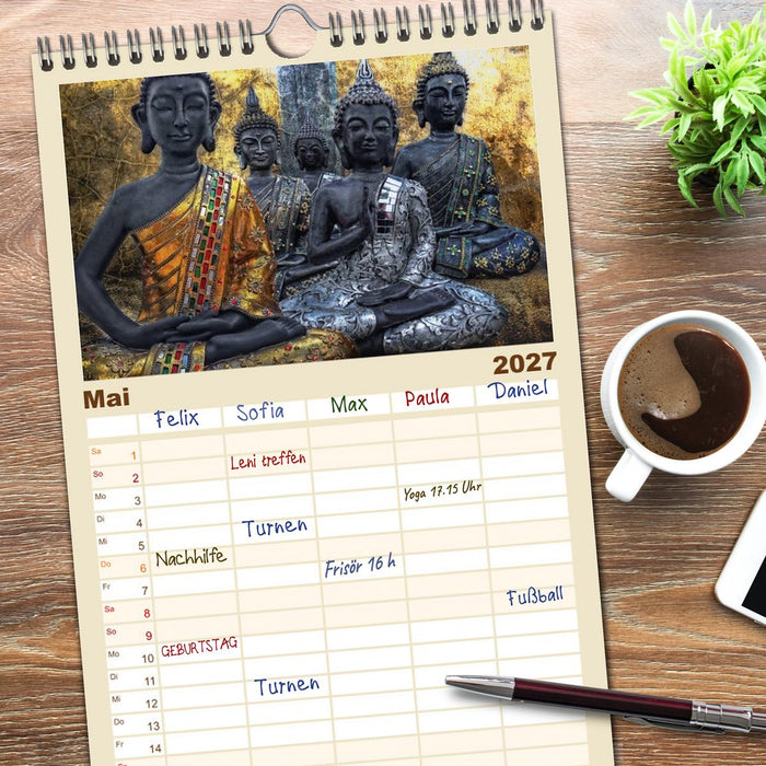 All U Buddhas (CALVENDO Familienplaner 2027)