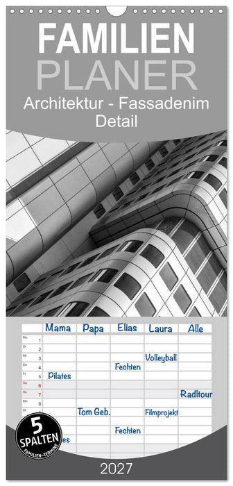 Architektur - Fassaden im Detail 2027 (CALVENDO Familienplaner 2027)