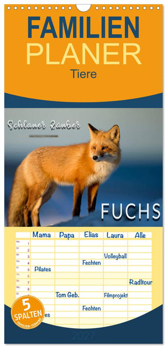 Fuchs - schlauer Räuber (CALVENDO Familienplaner 2027)