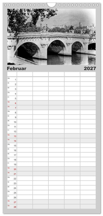 Streifzug durch Paris im Retrostil (CALVENDO Familienplaner 2027)