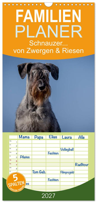 Schnauzer... von Zwergen und Riesen 2027 (CALVENDO Familienplaner 2027)