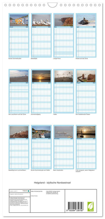 Helgoland - idyllische Nordseeinsel (CALVENDO Familienplaner 2027)