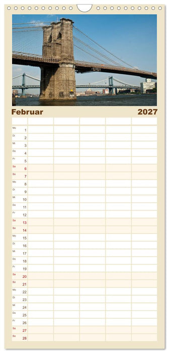 Ansichten einer Stadt: New York (CALVENDO Familienplaner 2027)