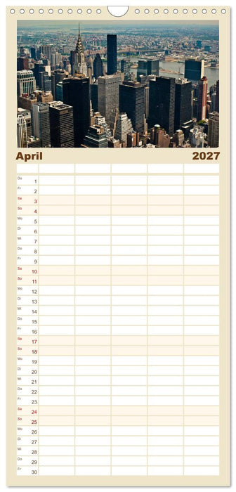 Ansichten einer Stadt: New York (CALVENDO Familienplaner 2027)