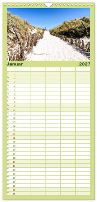 SYLT Dünenwege (CALVENDO Familienplaner 2027)