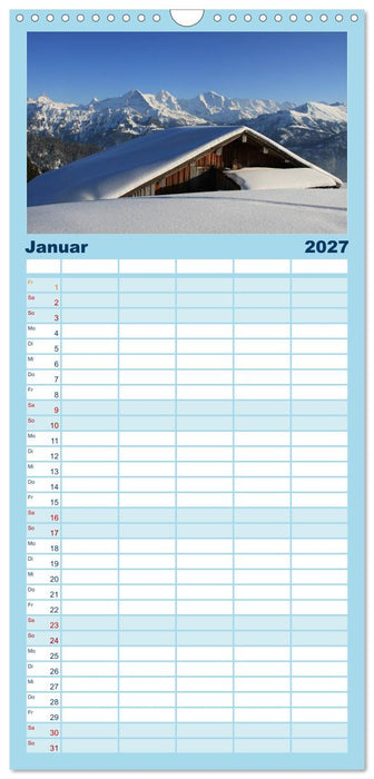 Berner Oberland (CALVENDO Familienplaner 2027)