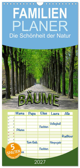 Bäume 2027 (CALVENDO Familienplaner 2027)