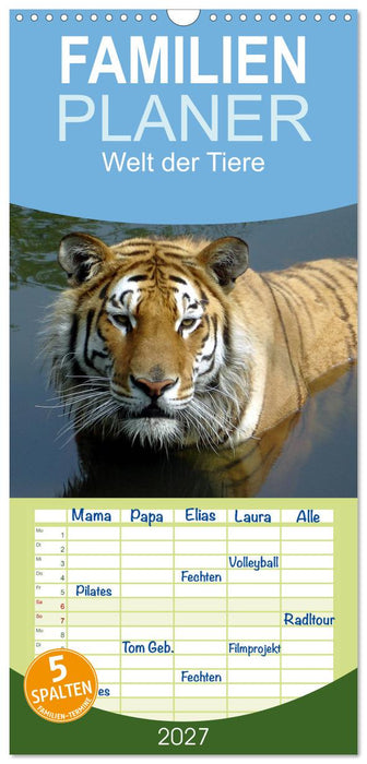 Welt der Tiere (CALVENDO Familienplaner 2027)