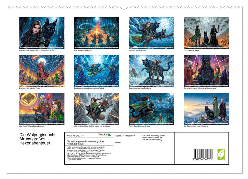 Die Walpurgisnacht - Alruns großes Hexenabenteuer (CALVENDO Premium Wandkalender 2027)
