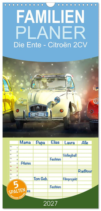 Die Ente - Citroën 2CV (CALVENDO Familienplaner 2027)