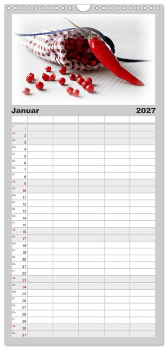 Hot Chili Küchen Kalender (CALVENDO Familienplaner 2027)