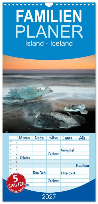 Island - Iceland (CALVENDO Familienplaner 2027)