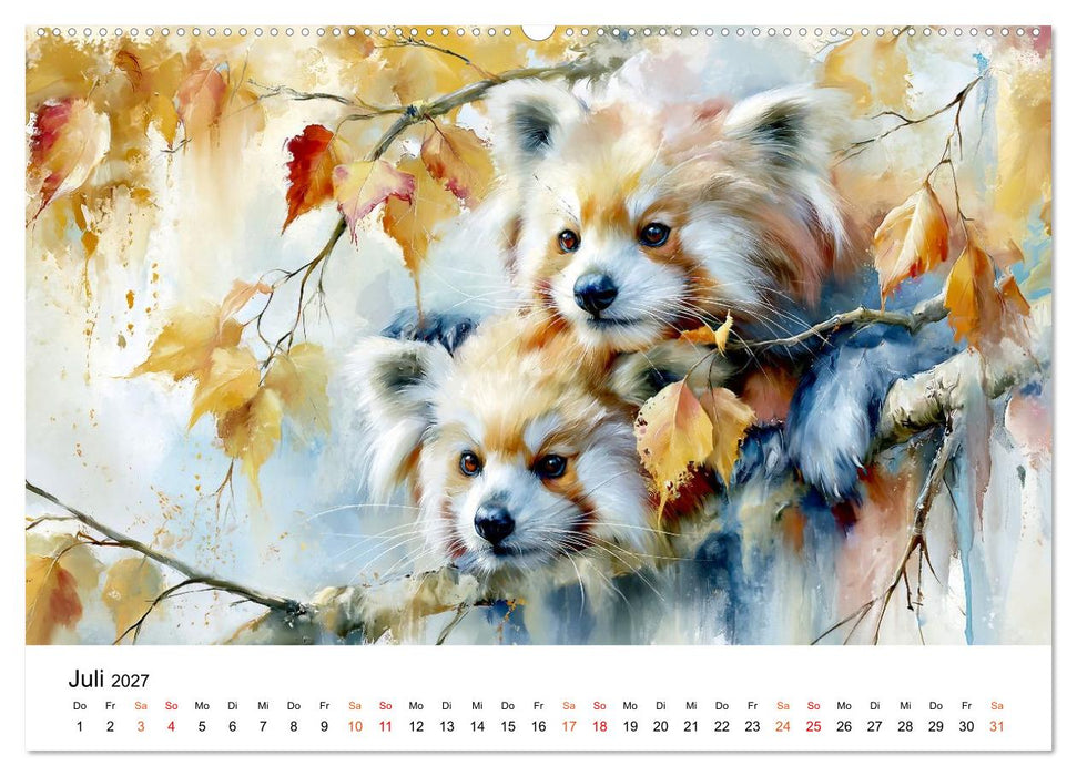 Roter Panda - Tierische Eleganz (CALVENDO Premium Wandkalender 2027)