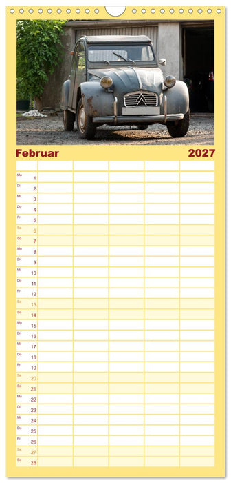 Kultauto Ente Citroën 2CV (CALVENDO Familienplaner 2027)