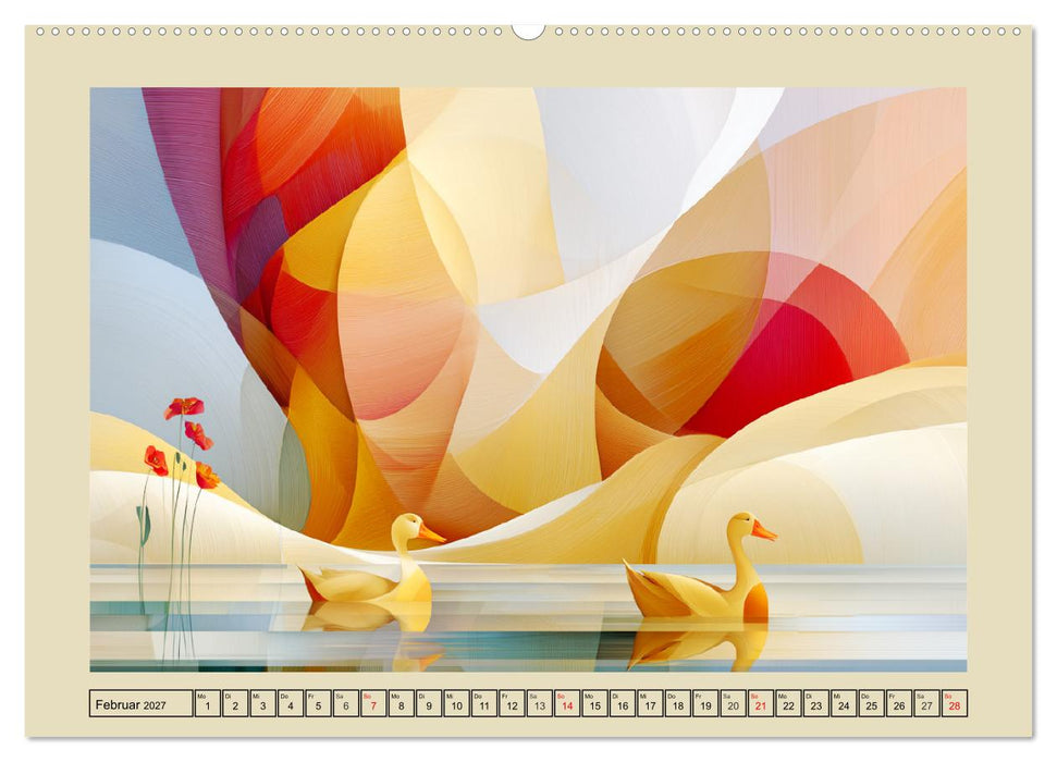 Moderne Tierkunst. Bauernhoftiere zwischen Form und Fantasie (CALVENDO Wandkalender 2027)