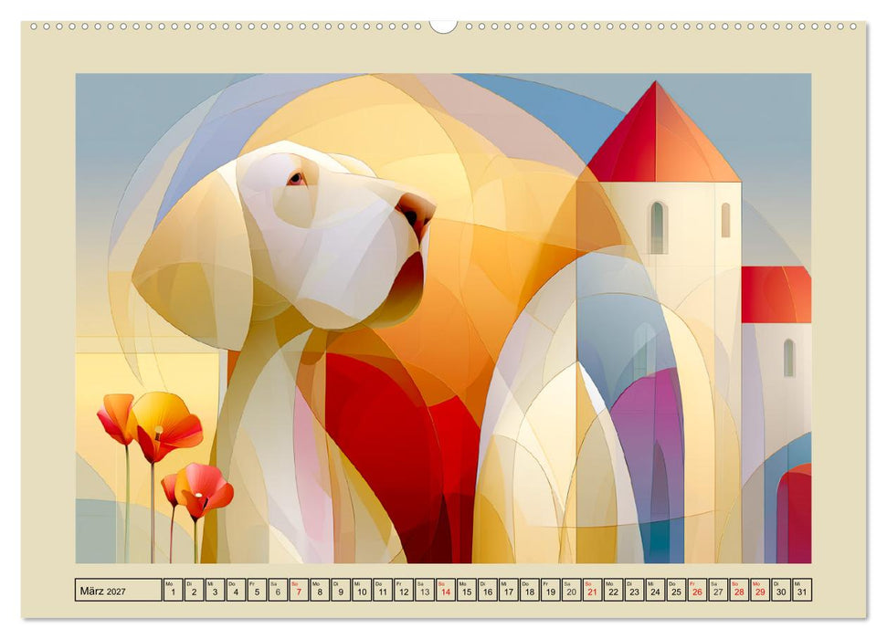Moderne Tierkunst. Bauernhoftiere zwischen Form und Fantasie (CALVENDO Wandkalender 2027)