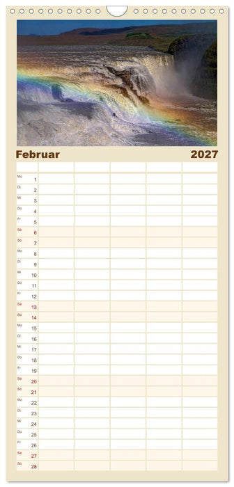 Island - Land zwischen Feuer und Eis (CALVENDO Familienplaner 2027)
