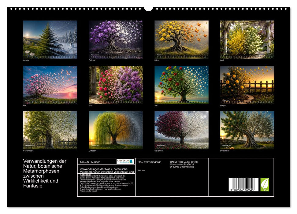 Verwandlungen der Natur, botanische Metamorphosen zwischen Wirklichkeit und Fantasie (CALVENDO Premium Wandkalender 2027)