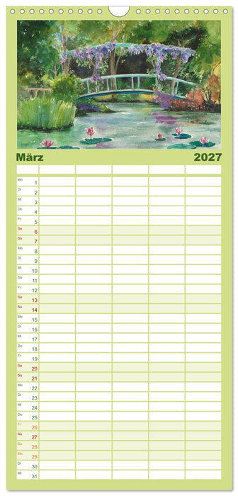 Garten Aquarelle (CALVENDO Familienplaner 2027)