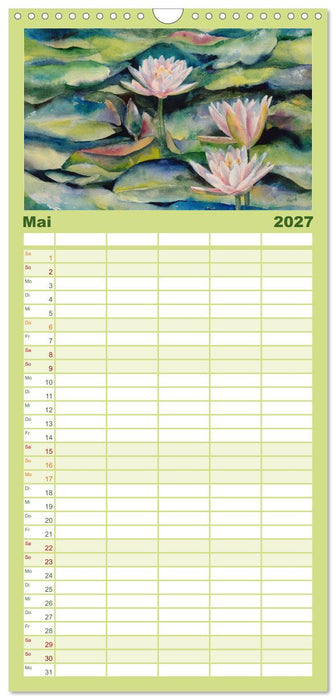 Garten Aquarelle (CALVENDO Familienplaner 2027)