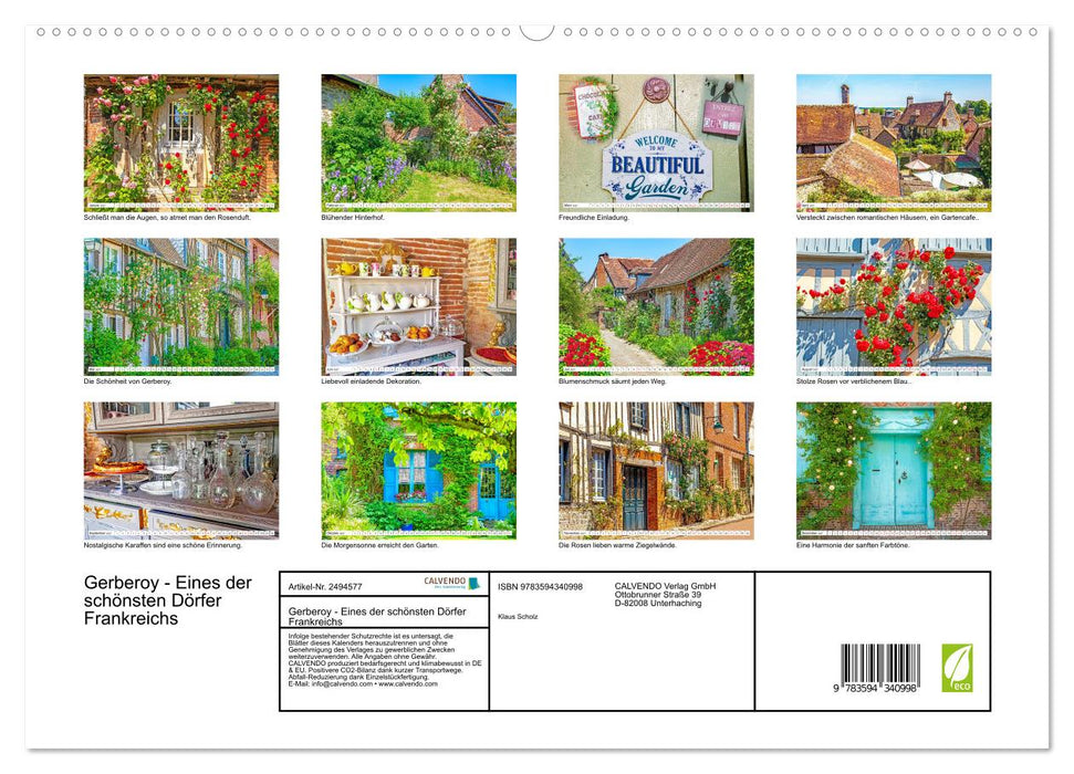 Gerberoy - Eines der schönsten Dörfer Frankreichs (CALVENDO Premium Wandkalender 2027)