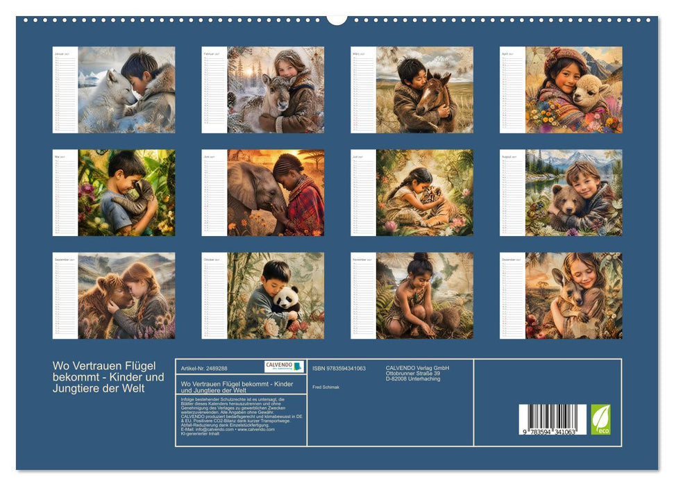Wo Vertrauen Flügel bekommt - Kinder und Jungtiere der Welt (CALVENDO Premium Wandkalender 2027)