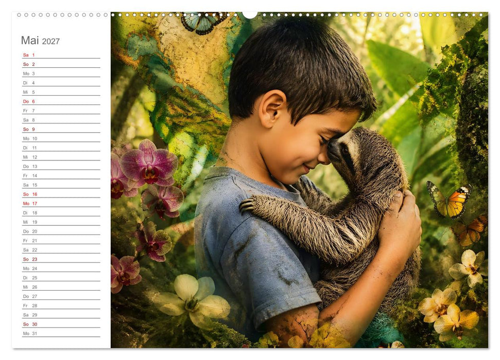 Wo Vertrauen Flügel bekommt - Kinder und Jungtiere der Welt (CALVENDO Premium Wandkalender 2027)
