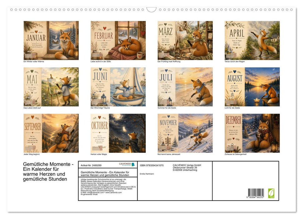 Gemütliche Momente - Ein Kalender für warme Herzen und gemütliche Stunden (CALVENDO Wandkalender 2027)