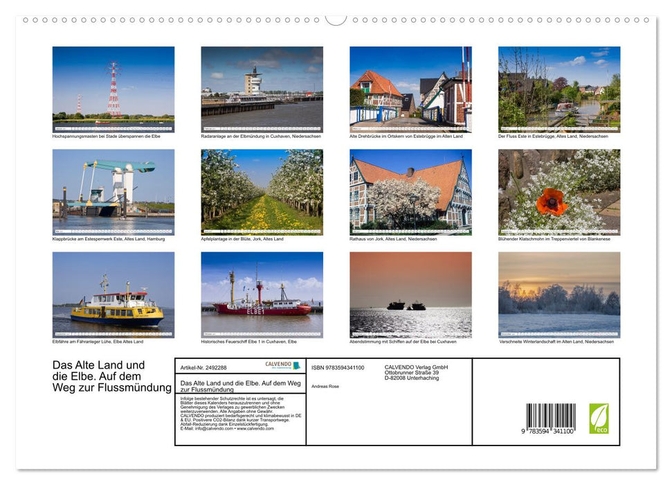 Das Alte Land und die Elbe. Auf dem Weg zur Flussmündung (CALVENDO Premium Wandkalender 2027)