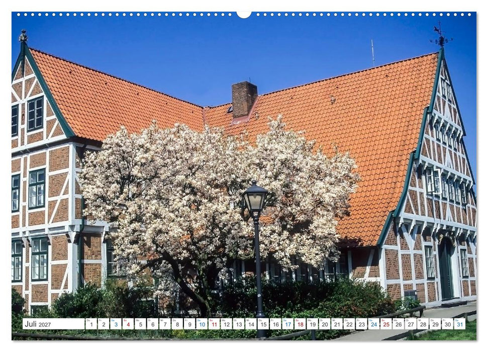 Das Alte Land und die Elbe. Auf dem Weg zur Flussmündung (CALVENDO Premium Wandkalender 2027)