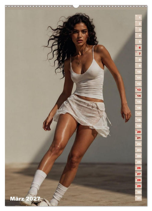 Frauen mit Fußball – Eleganz. Leidenschaft. (CALVENDO Premium Wandkalender 2027)