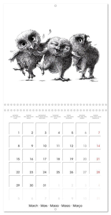 owls and mates 2027 (CALVENDO Monthly Calendar 2027)
