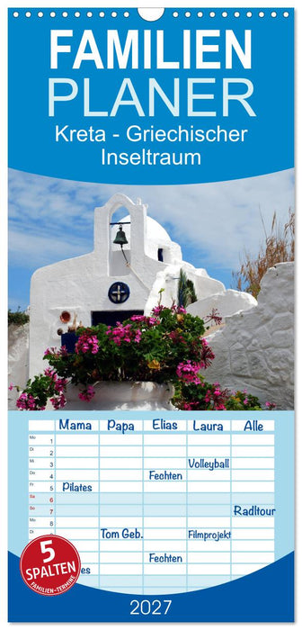 Kreta - Griechischer Inseltraum (CALVENDO Familienplaner 2027)