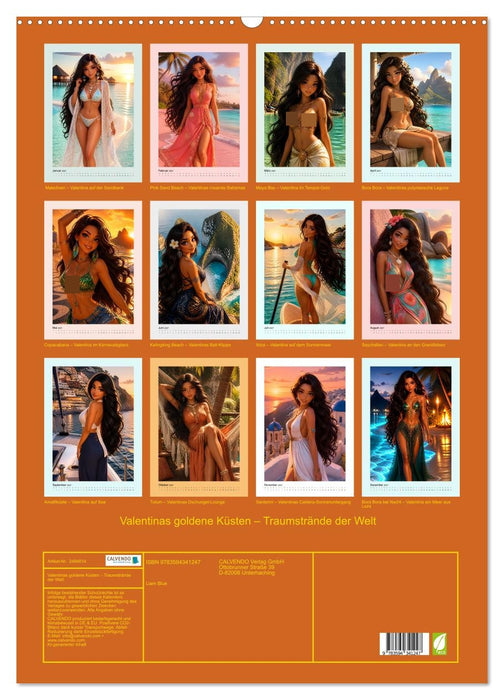 Valentinas goldene Küsten – Traumstrände der Welt (CALVENDO Wandkalender 2027)