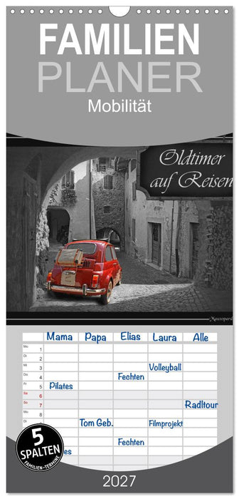 Oldtimer auf Reisen (CALVENDO Familienplaner 2027)