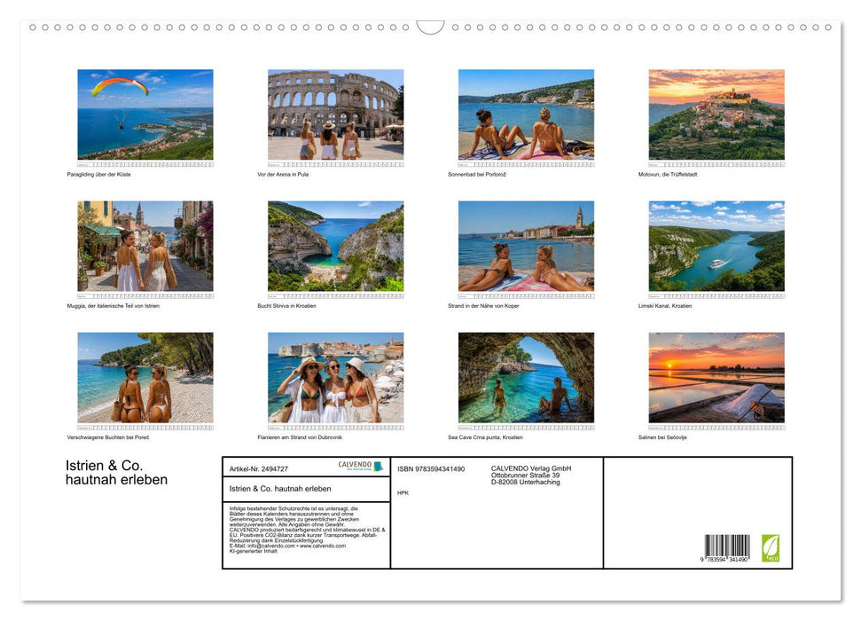 Istrien & Co. hautnah erleben (CALVENDO Wandkalender 2027)