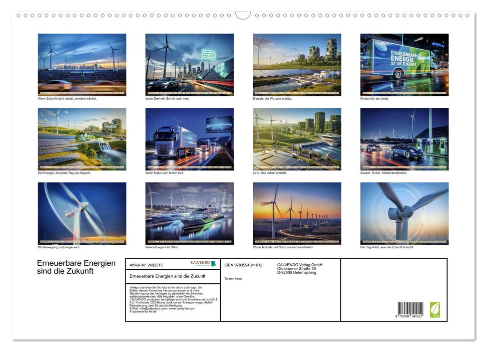 Erneuerbare Energien sind die Zukunft (CALVENDO Wandkalender 2027)