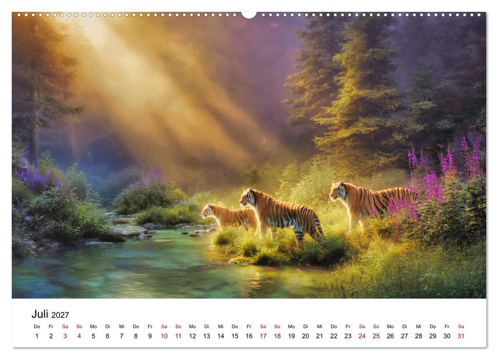 Wild.Edel.Stark. - Im Bann der Tiger (CALVENDO Premium Wandkalender 2027)