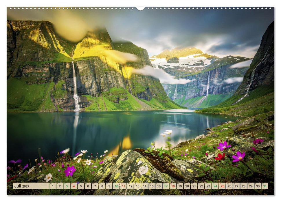 Licht und Schatten in den Bergen und Fjorden Norwegens (CALVENDO Premium Wandkalender 2027)